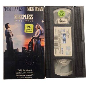 Sleepless In Seattle VHS Tape 1994 Tom Hanks Meg Ryan Romantic Comedy